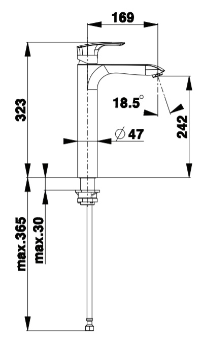 Herz Elite e12 Mosdó Csaptelep Magasított UH00089 műszaki adatlap